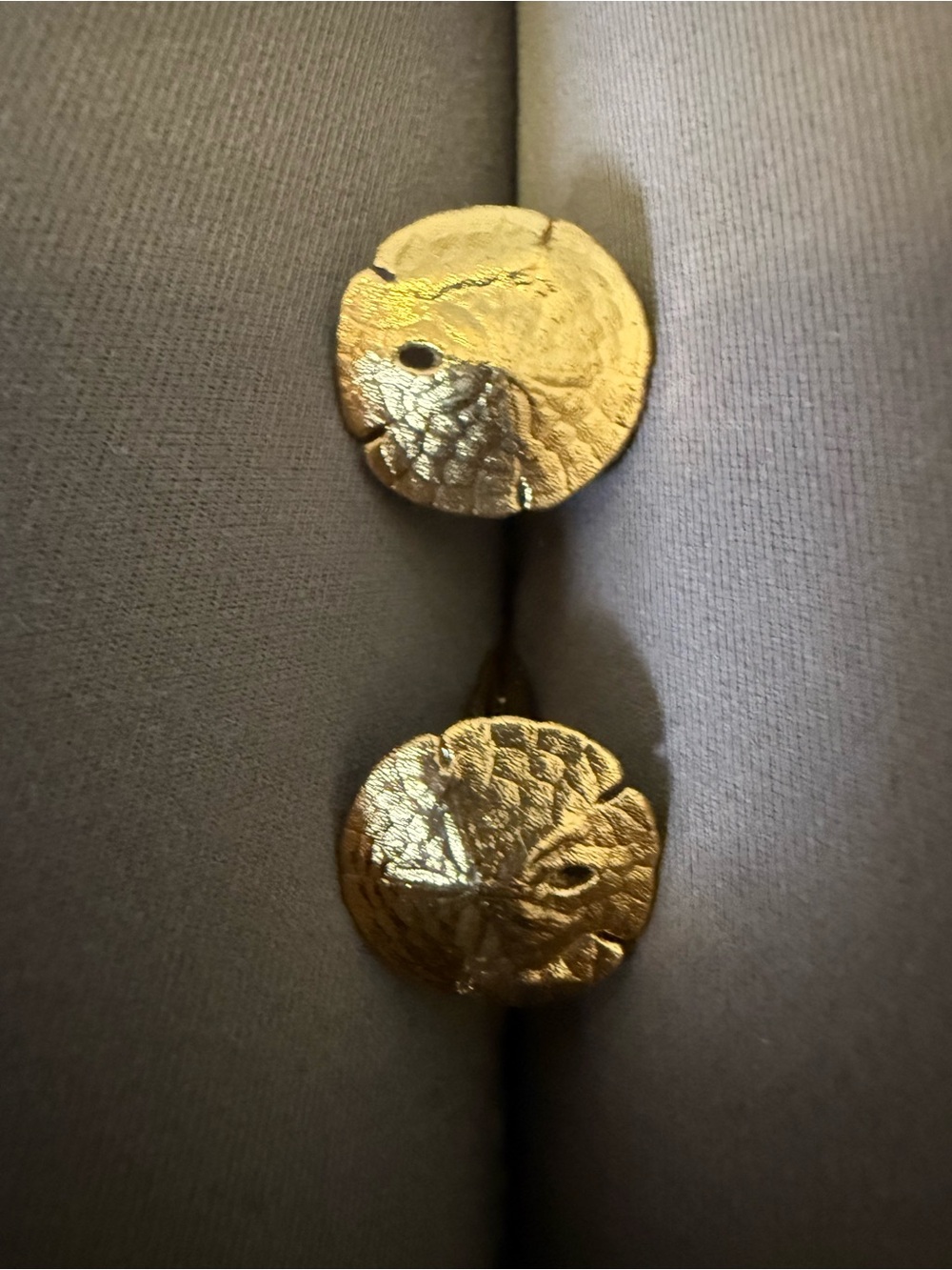 Gold-Tone Sculpted Turtle Cufflinks for Men